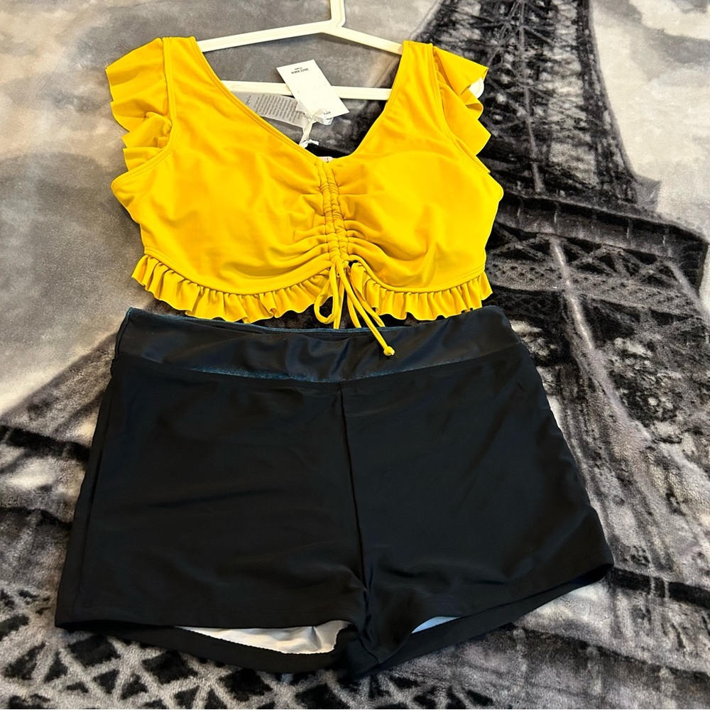 Grace Karin Ruffled Swim Wear Set